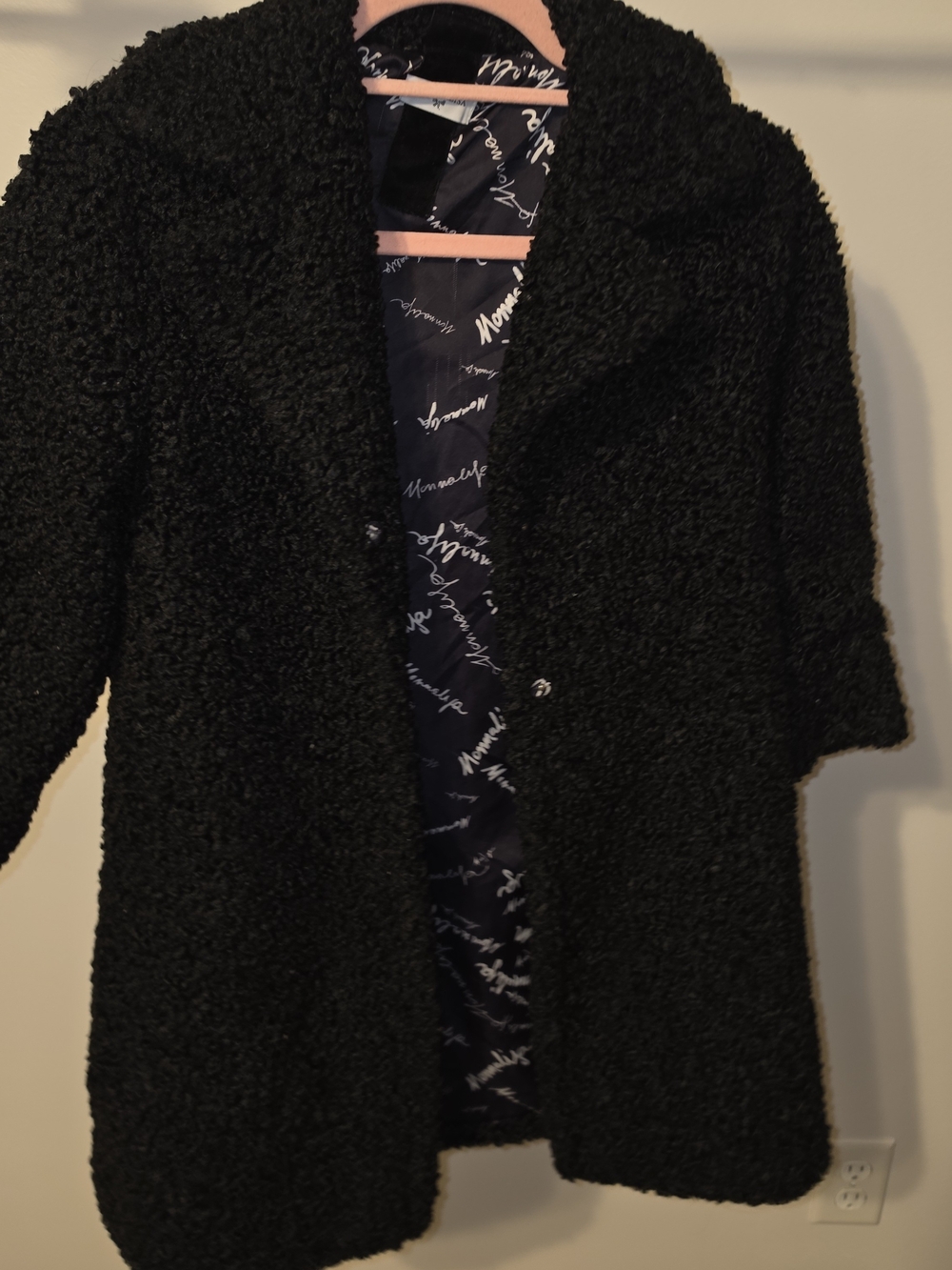 Monnalisa black teddy coat Snap Buttons Wont Stay Closed